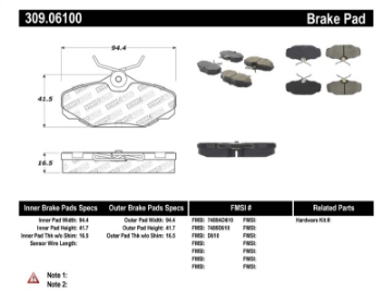 Picture of StopTech Performance Brake Pads