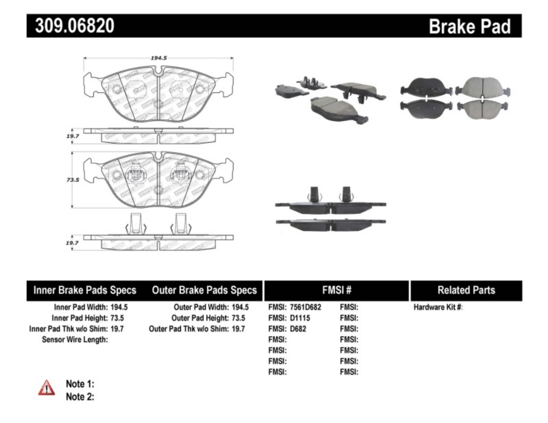 Picture of StopTech Performance Brake Pads