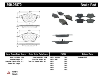 Picture of StopTech Performance Brake Pads