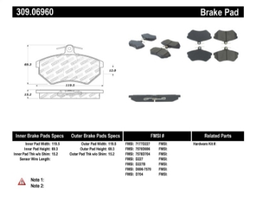 Picture of StopTech Performance Brake Pads
