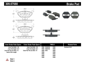 Picture of StopTech Performance Brake Pads