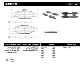 Picture of StopTech Performance Brake Pads