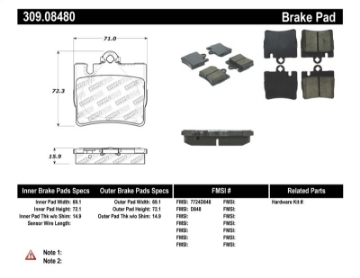 Picture of StopTech Performance Brake Pads