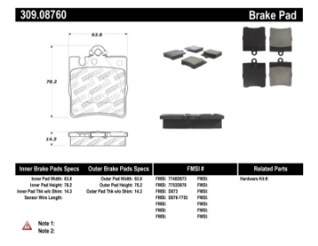 Picture of StopTech Performance Brake Pads