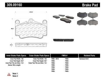 Picture of StopTech Performance Brake Pads