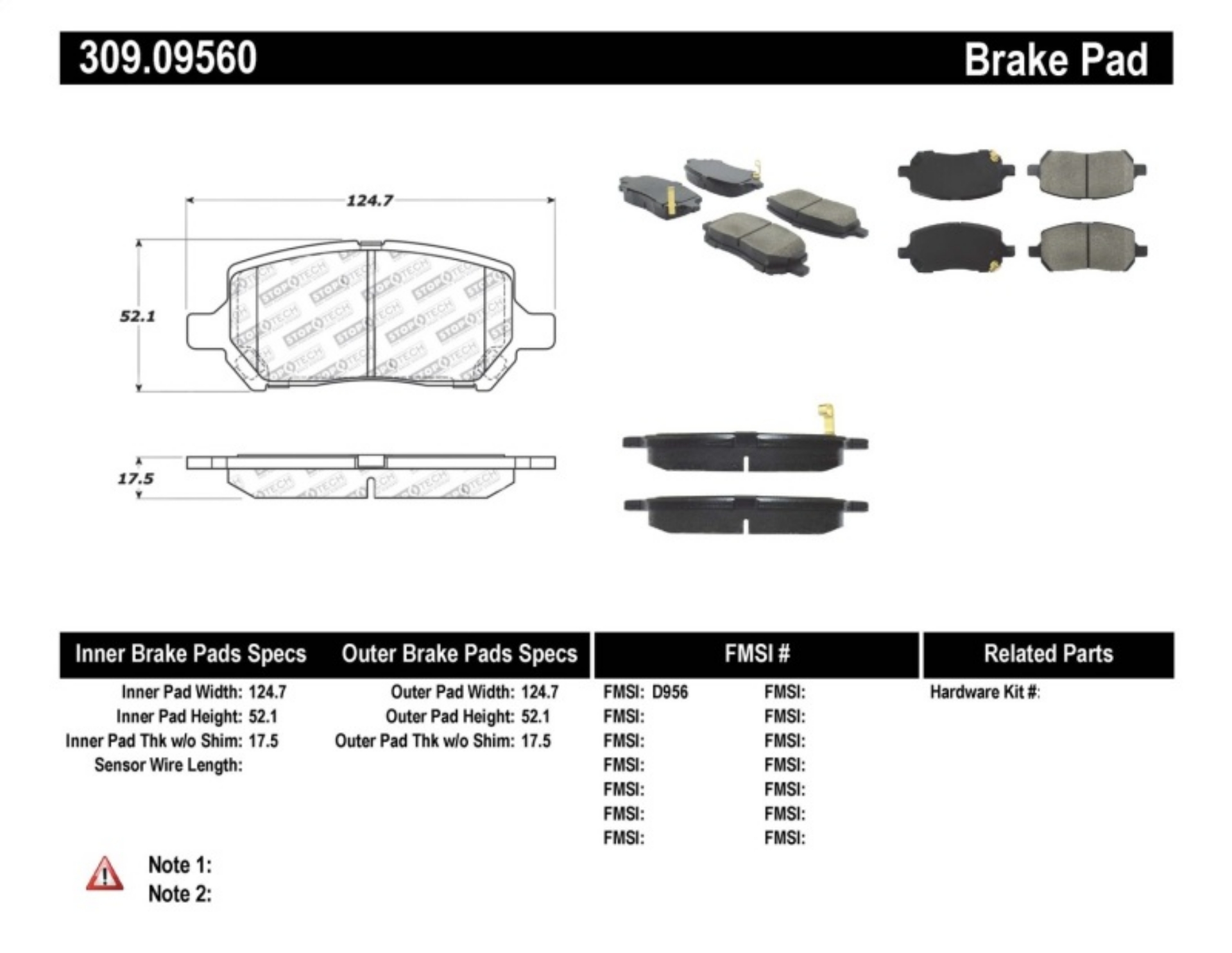 Picture of StopTech Performance Brake Pads