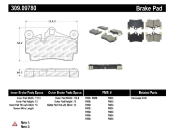 Picture of StopTech Performance Brake Pads