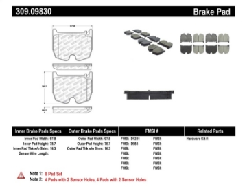 Picture of StopTech Performance Brake Pads