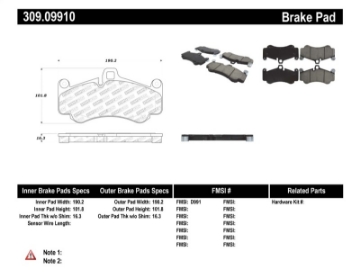 Picture of StopTech Performance Brake Pads