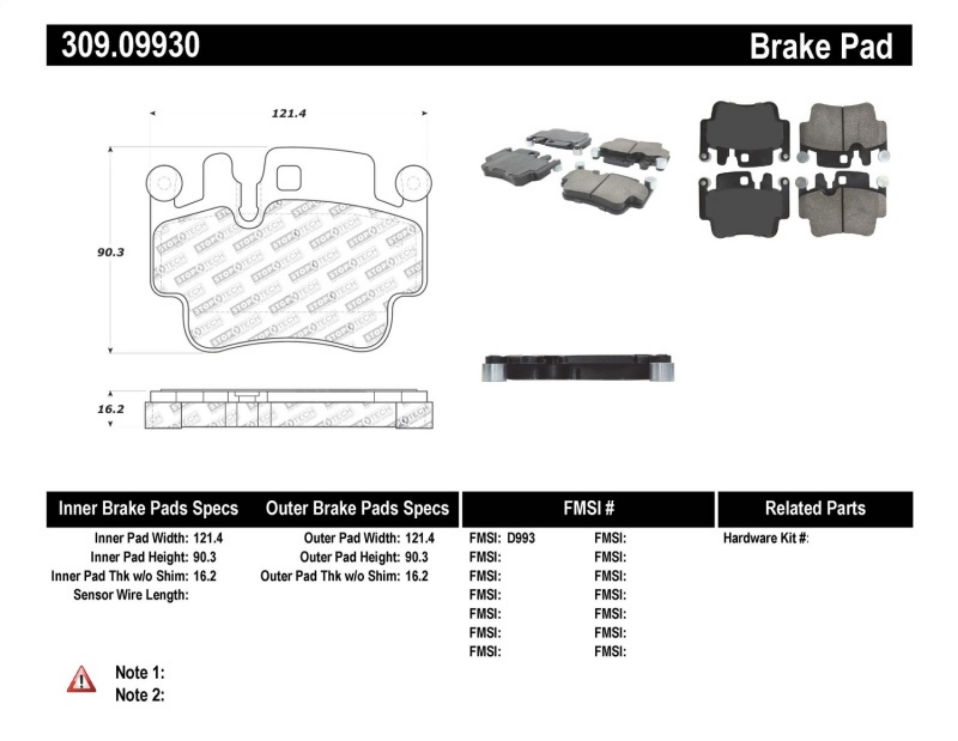 Picture of StopTech Performance Brake Pads