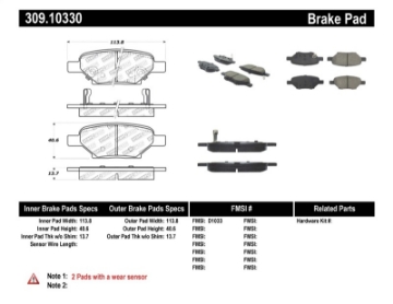 Picture of StopTech Performance Brake Pads