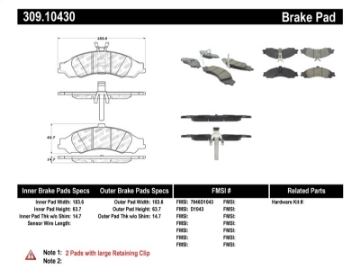 Picture of StopTech Performance Brake Pads