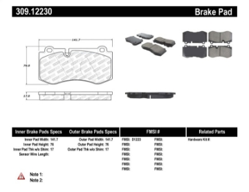 Picture of StopTech Performance Brake Pads
