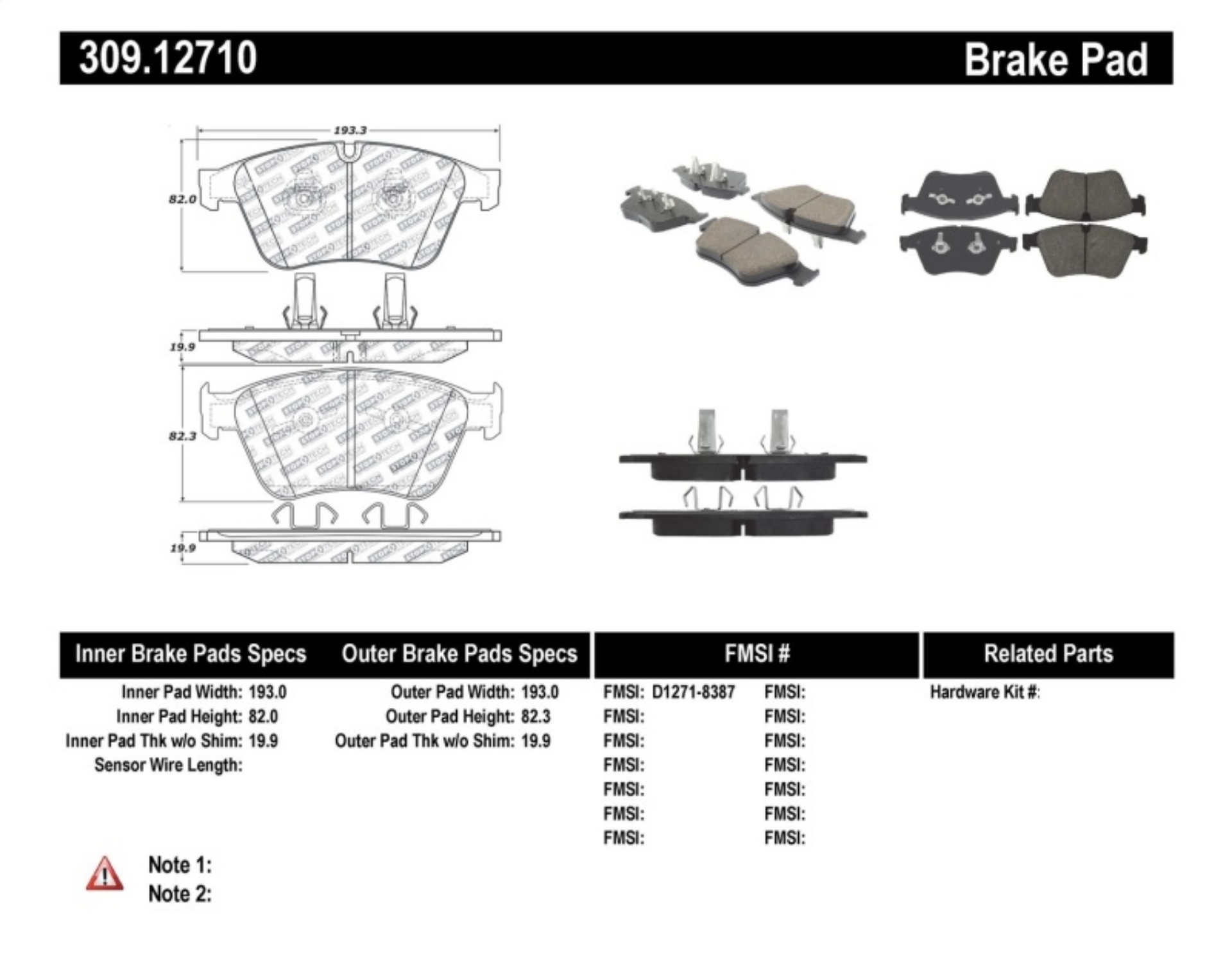 Picture of StopTech Performance Brake Pads