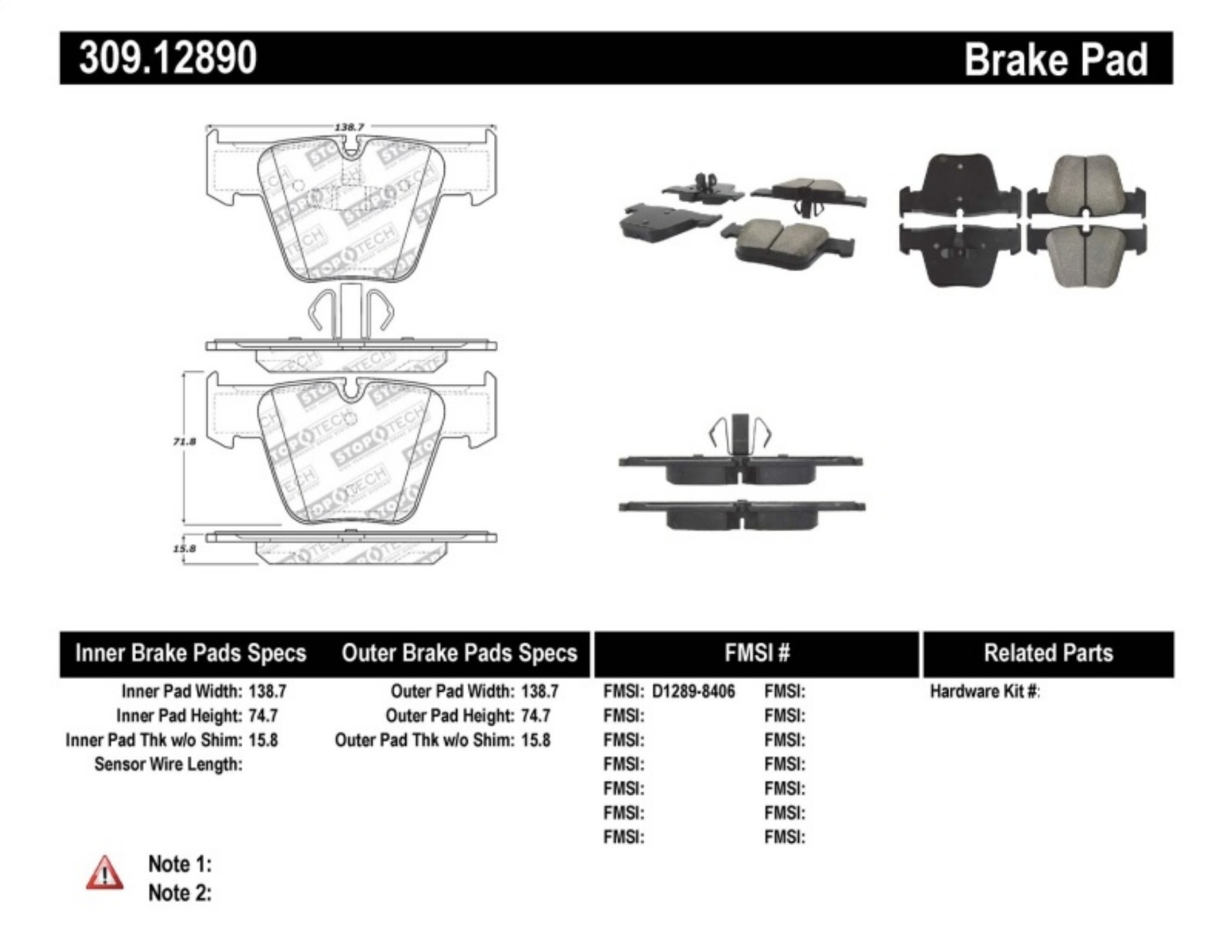 Picture of StopTech Performance Brake Pads