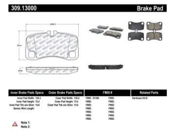 Picture of StopTech Performance Brake Pads