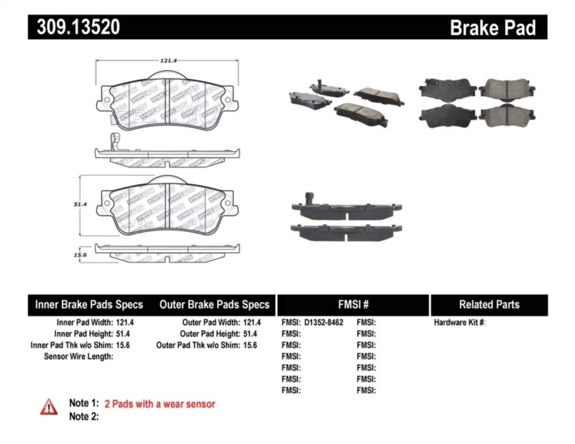 Picture of StopTech Performance Brake Pads