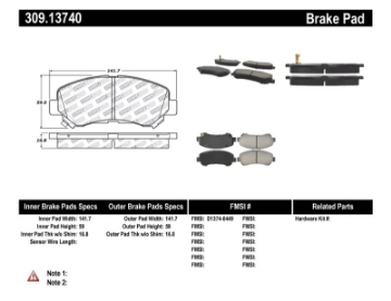 Picture of StopTech Performance Brake Pads