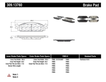 Picture of StopTech Performance Brake Pads