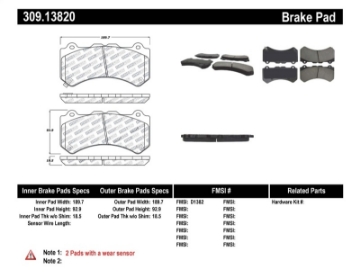 Picture of StopTech Performance Brake Pads