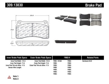 Picture of StopTech Performance Brake Pads