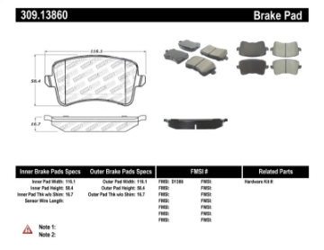 Picture of StopTech Performance Brake Pads