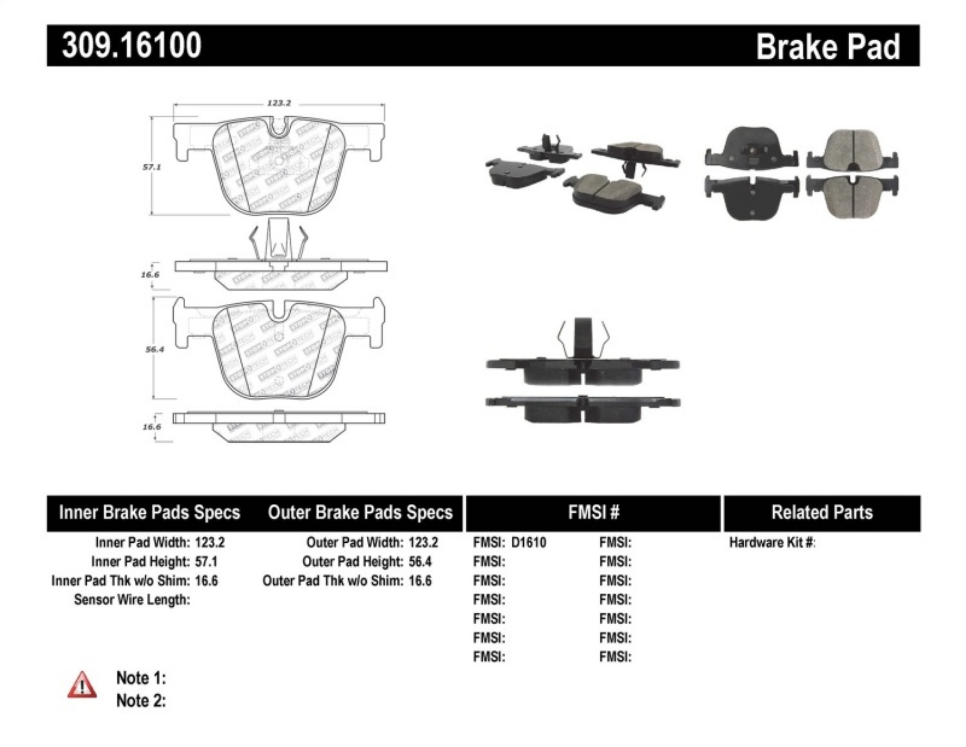 Picture of StopTech Performance Brake Pads