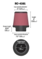 Picture of K&N Universal Chrome Filter 6in Flange ID x 7-5in Base OD x 5in Top OD x 6in H