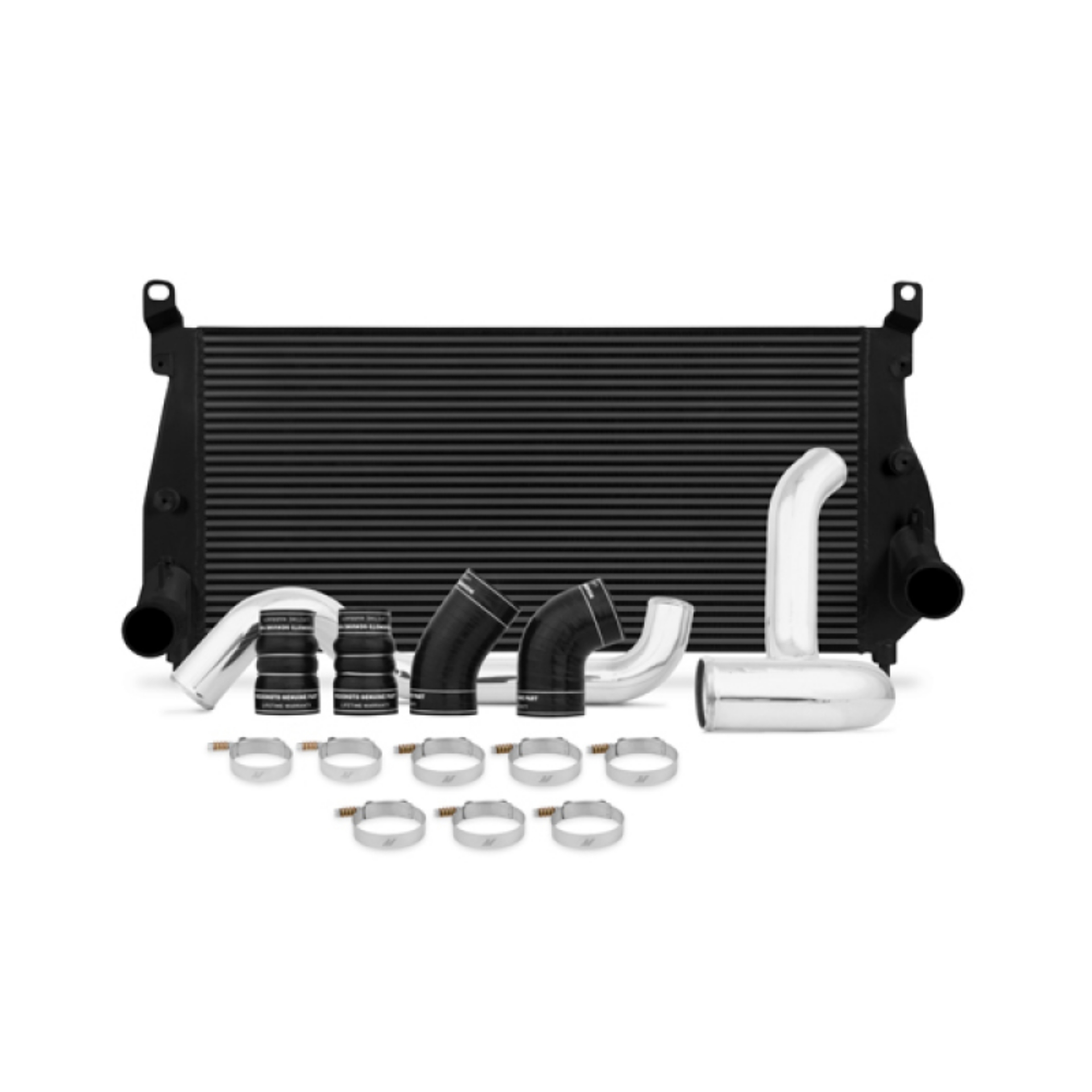 Picture of Mishimoto 02-04-5 Chevrolet 6-6L Duramax Intercooler Kit w- Pipes Black
