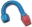 Picture of Russell Performance -6 AN Red-Blue 180 Degree Full Flow Hose End 1in Centerline Radius