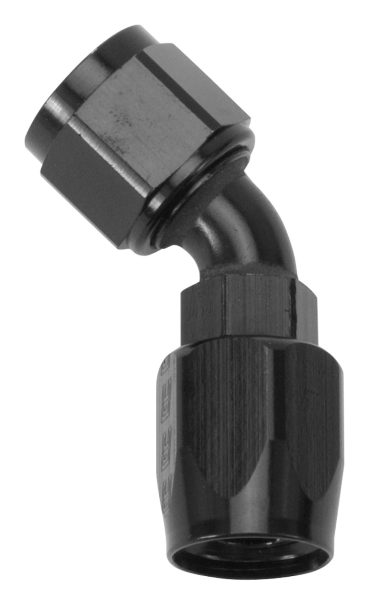 Picture of Russell Performance -12 AN Black 45 Degree Full Flow Swivel Hose End