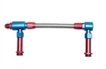 Picture of Russell Performance -8 AN to -8 AN ProFlex Holley 4150 Dual Inlet Carb Kit Red-Blue
