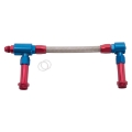Picture of Russell Performance -8 AN to -8 AN ProFlex Holley 4150 Dual Inlet Carb Kit Red-Blue