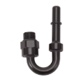 Picture of Russell Performance Adapter Fitting 3-8in SAE Quick Disc Male to #6 SAE Port Male Swivel 180Deg Blk