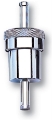 Picture of Russell Performance Chrome Street Fuel Filter 3in Length 1-1-8in diameter 5-16in inlet-outlet