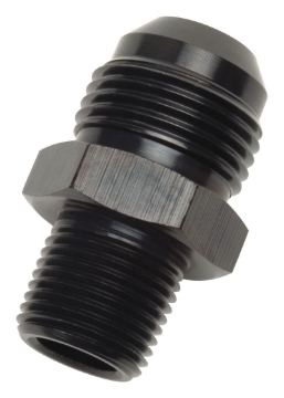 Picture of Russell Performance -4 AN to 1-4in NPT Straight Flare to Pipe Black