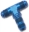 Picture of Russell Performance -10 AN Flare Bulkhead Tee Fitting Blue