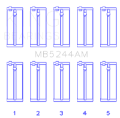 Picture of King Honda 91CI-1-5L D15A2-D15A3-D15B1-D15B2-D15B7-D15B8-D15Z1 Main Bearing Set - Size STD