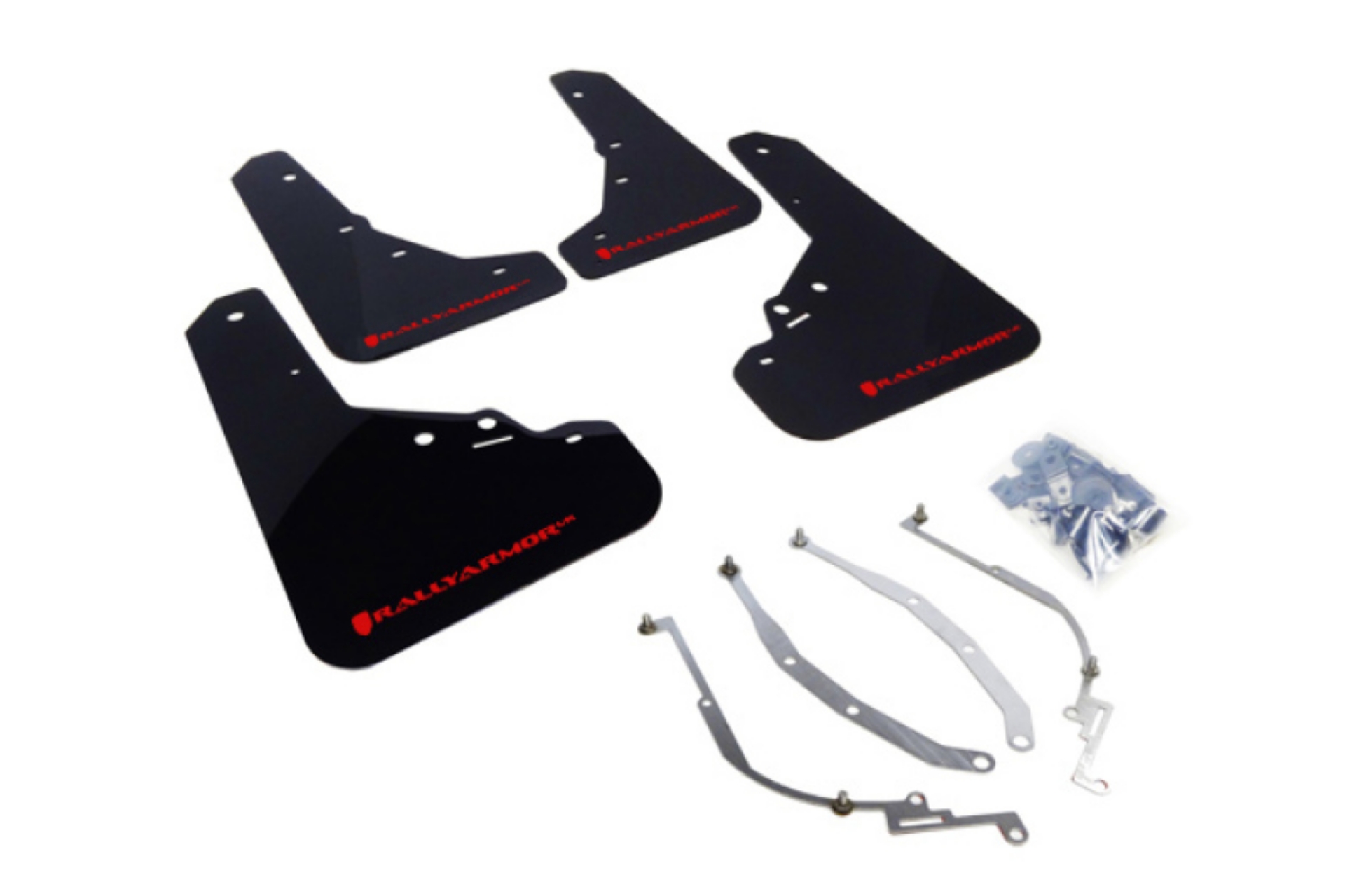 Picture of Rally Armor 12-18 Fiat 500 Black UR Mud Flap w-Red Logo