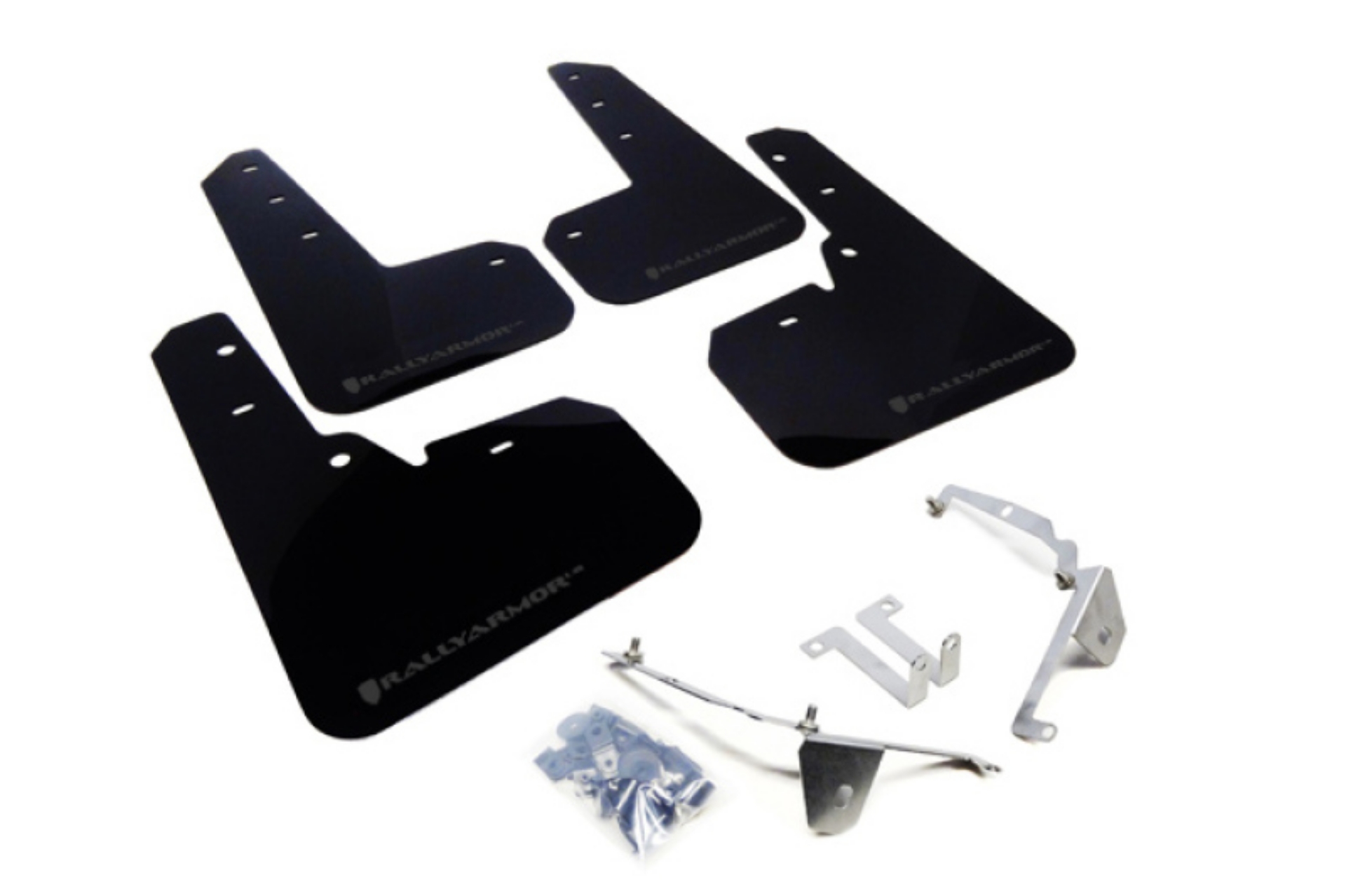 Picture of Rally Armor 13-17 Subaru Crosstrek XV Black UR Mud Flap w-Grey Logo