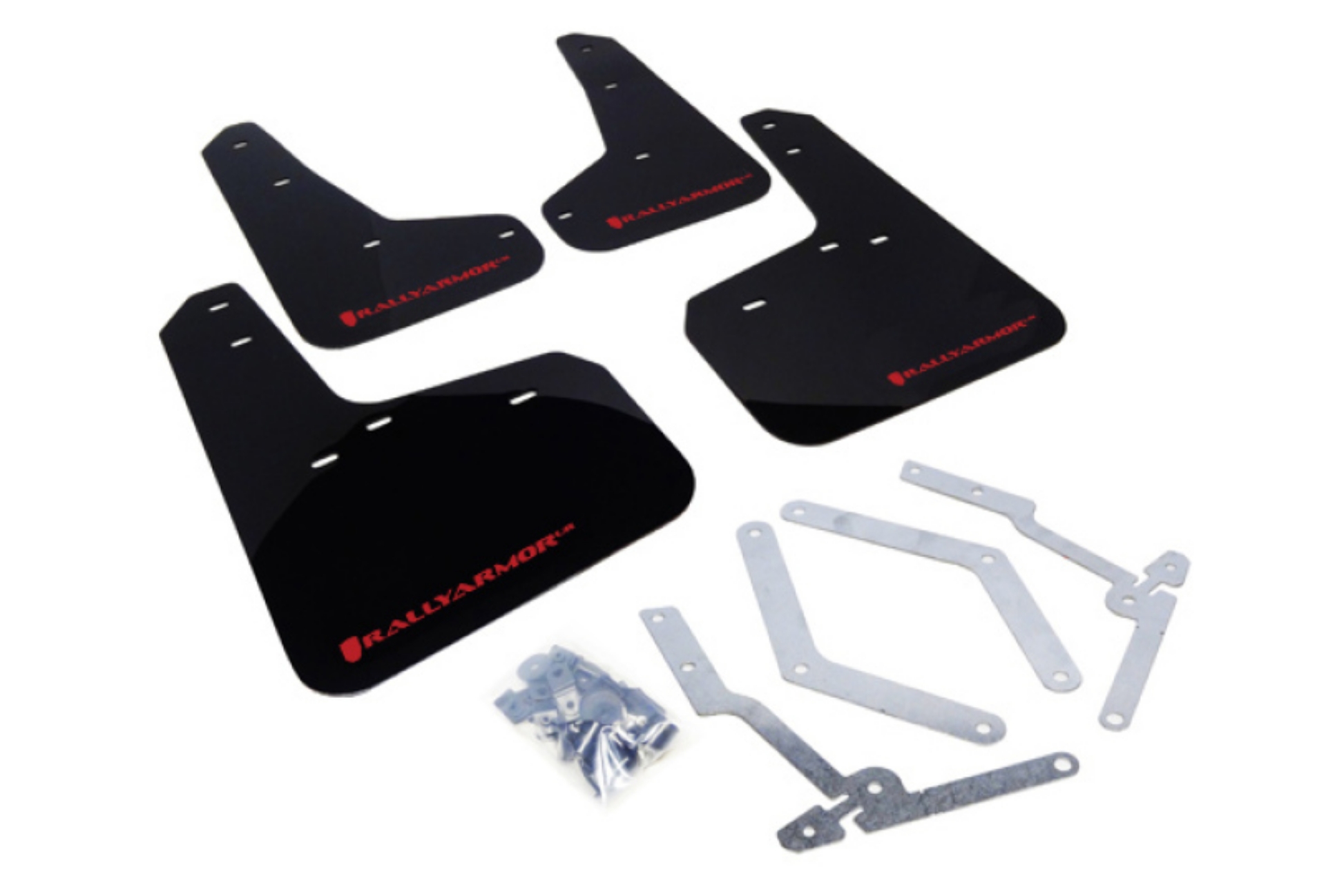 Picture of Rally Armor 12-19 Ford Focus ST - 16-19 RS Black Mud Flap w-Red Logo
