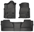 Picture of Husky Liners 14 Chevrolet Silverado-GMC Sierra WeatherBeater Black Front & 2nd Seat Floor Liners