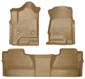 Picture of Husky Liners 14 Chevrolet Silverado-GMC Sierra WeatherBeater Tan Front & 2nd Seat Floor Liners