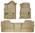 Picture of Husky Liners 14 Chevrolet Silverado-GMC Sierra WeatherBeater Tan Front & 2nd Seat Floor Liners