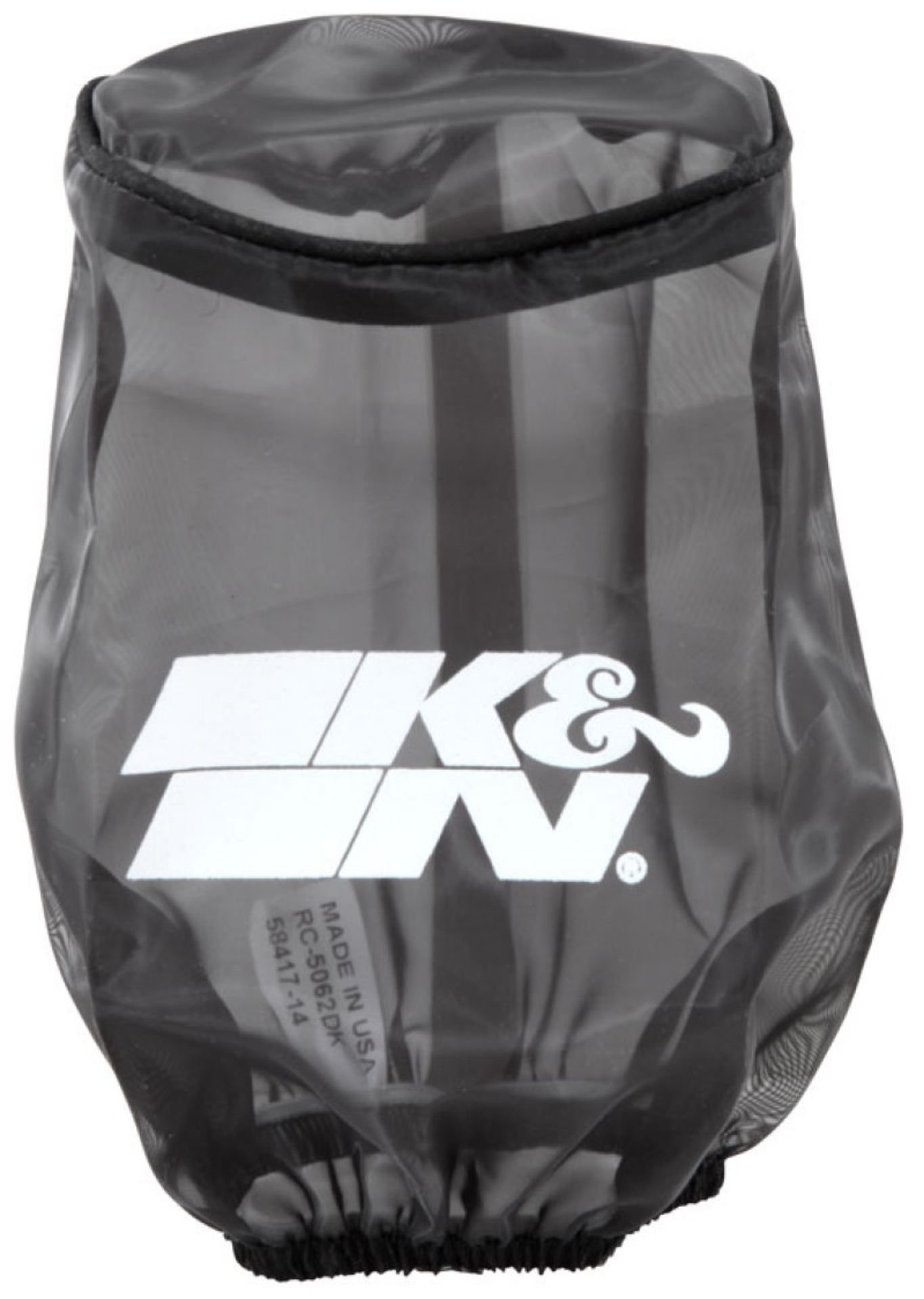 Picture of K&N 4-5in Base ID x 3-5in Top ID x 6in H - Black - Round Tapered - Drycharger Air Filter Wrap