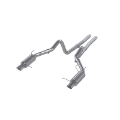 Picture of MBRP 11-14 Ford Mustang GT 5-0L Dual Split Rear Street Version T409 3in Cat Back Exhaust System