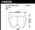 Picture of Hawk 08-11 Audi R8-07-08 RS4-03-04 RS6 - 02-03 VW Phaeton DTC-60 Front Race Brake Pads