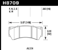 Picture of Hawk Performance Alcon Mono 6, Model 4497 DTC-70 Race Brake Pads
