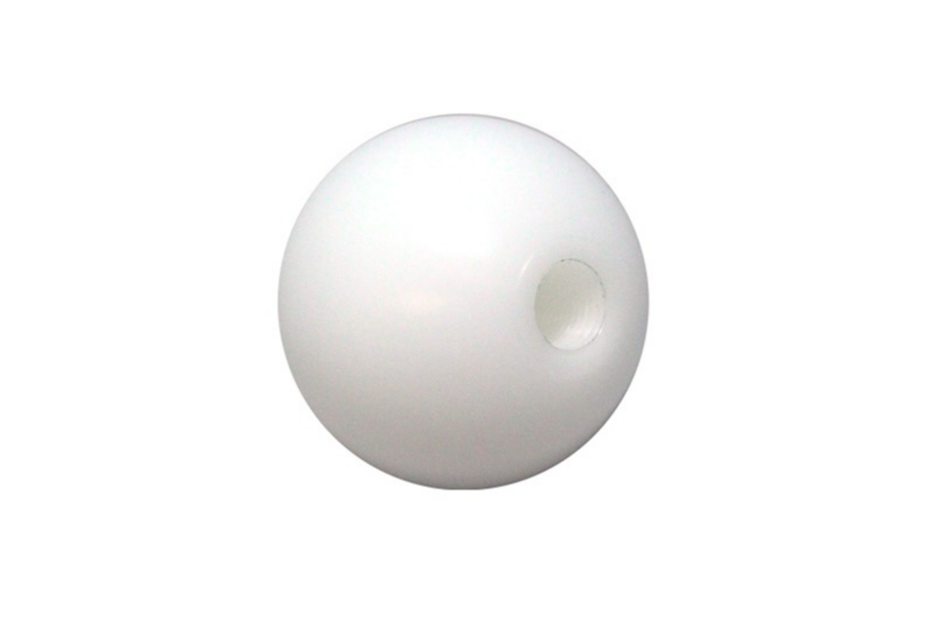 Picture of Torque Solution Delrin 50mm Round Shift Knob White: Universal 12x1-25