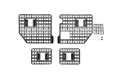 Picture of BuiltRight Industries 2017+ Ford F-250-350-450 Full Bedside Rack - 4pc